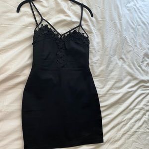 Black mini cocktail dress